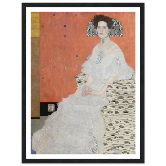 Fritza Riedler (1906) Art Print | Gustav Klimt - Framed Poster - 30x40 cm / 12x16″ - Black frame