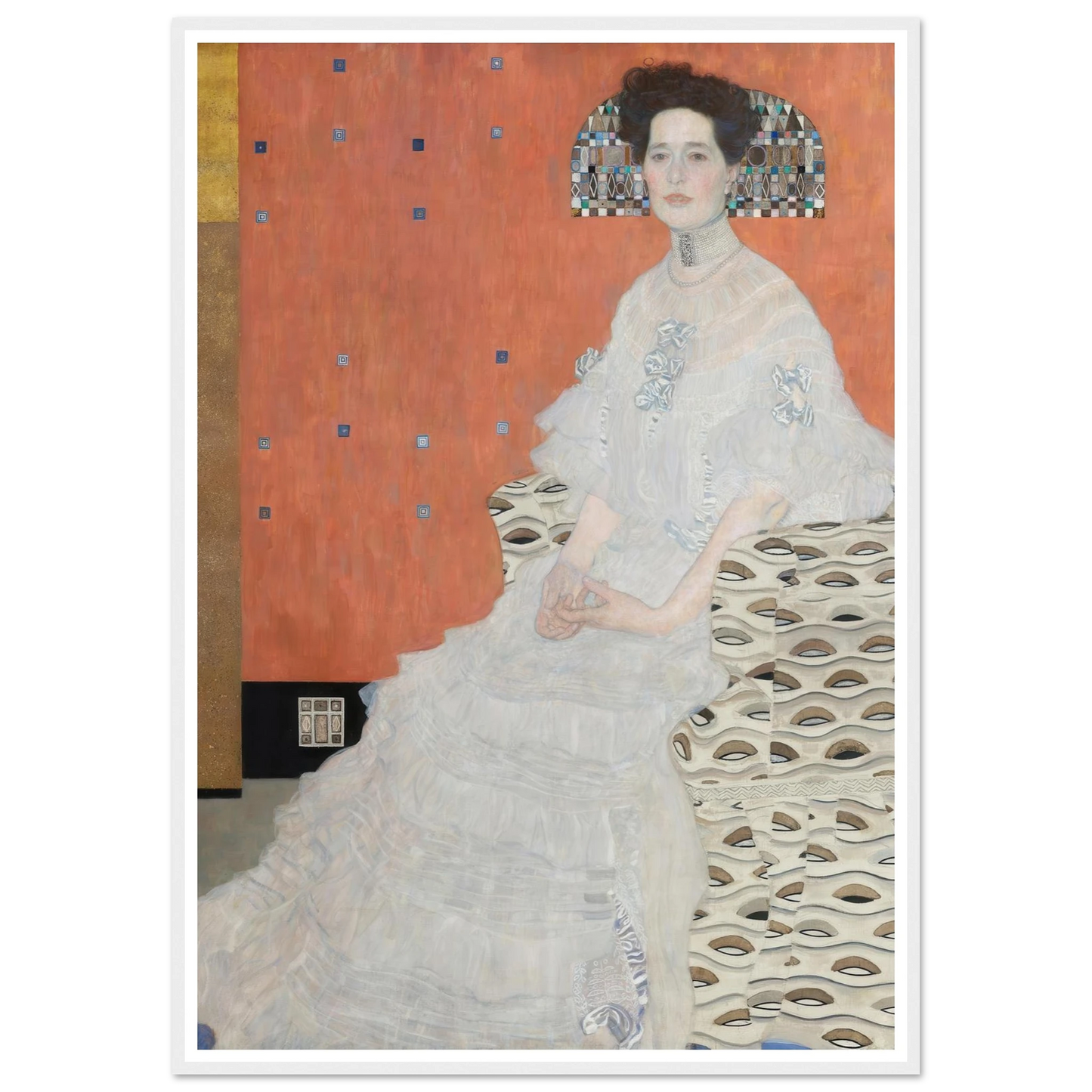 Fritza Riedler (1906) Art Print | Gustav Klimt - Framed Poster - 30x40 cm / 12x16″ - Black frame