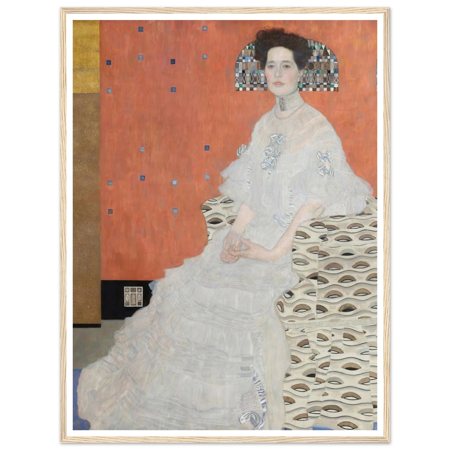 Fritza Riedler (1906) Art Print | Gustav Klimt - Framed Poster - 30x40 cm / 12x16″ - Black frame