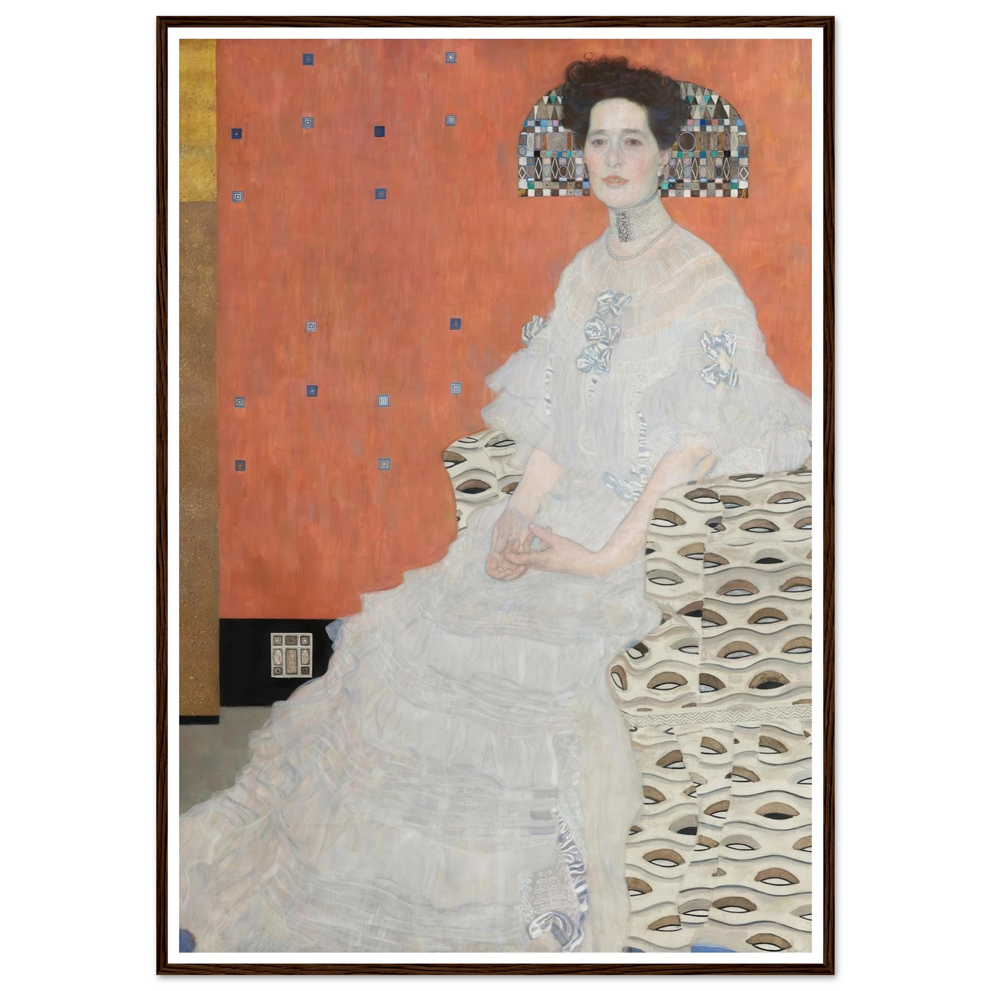 Fritza Riedler (1906) Art Print | Gustav Klimt - Framed Poster - 30x40 cm / 12x16″ - Black frame