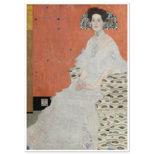 Fritza Riedler (1906) Art Print | Gustav Klimt - Framed Poster - 30x40 cm / 12x16″ - Black frame