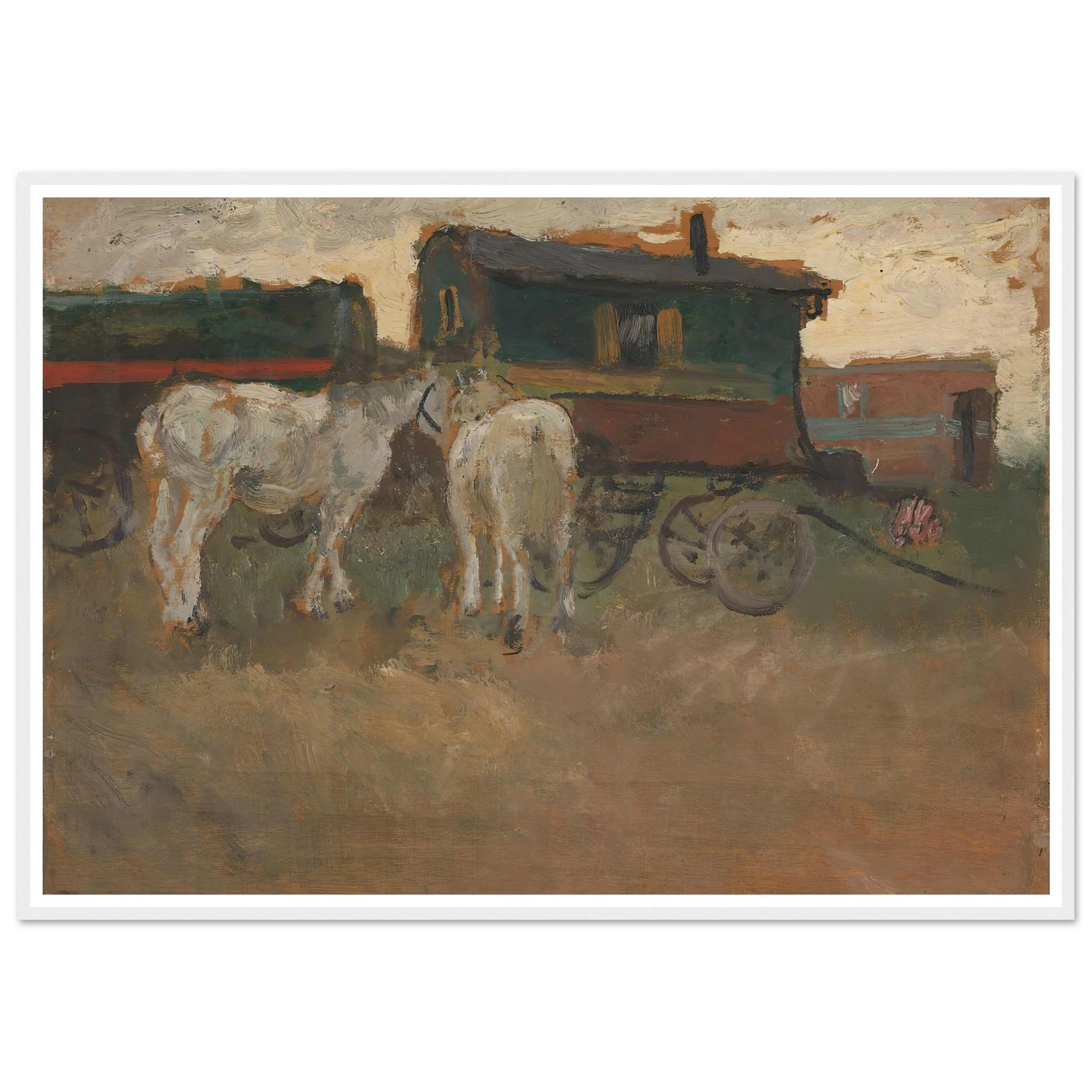 From Brittany (1901) Art Print | Frits Thaulow - Framed Poster - 30x40 cm / 12x16″ - Black frame