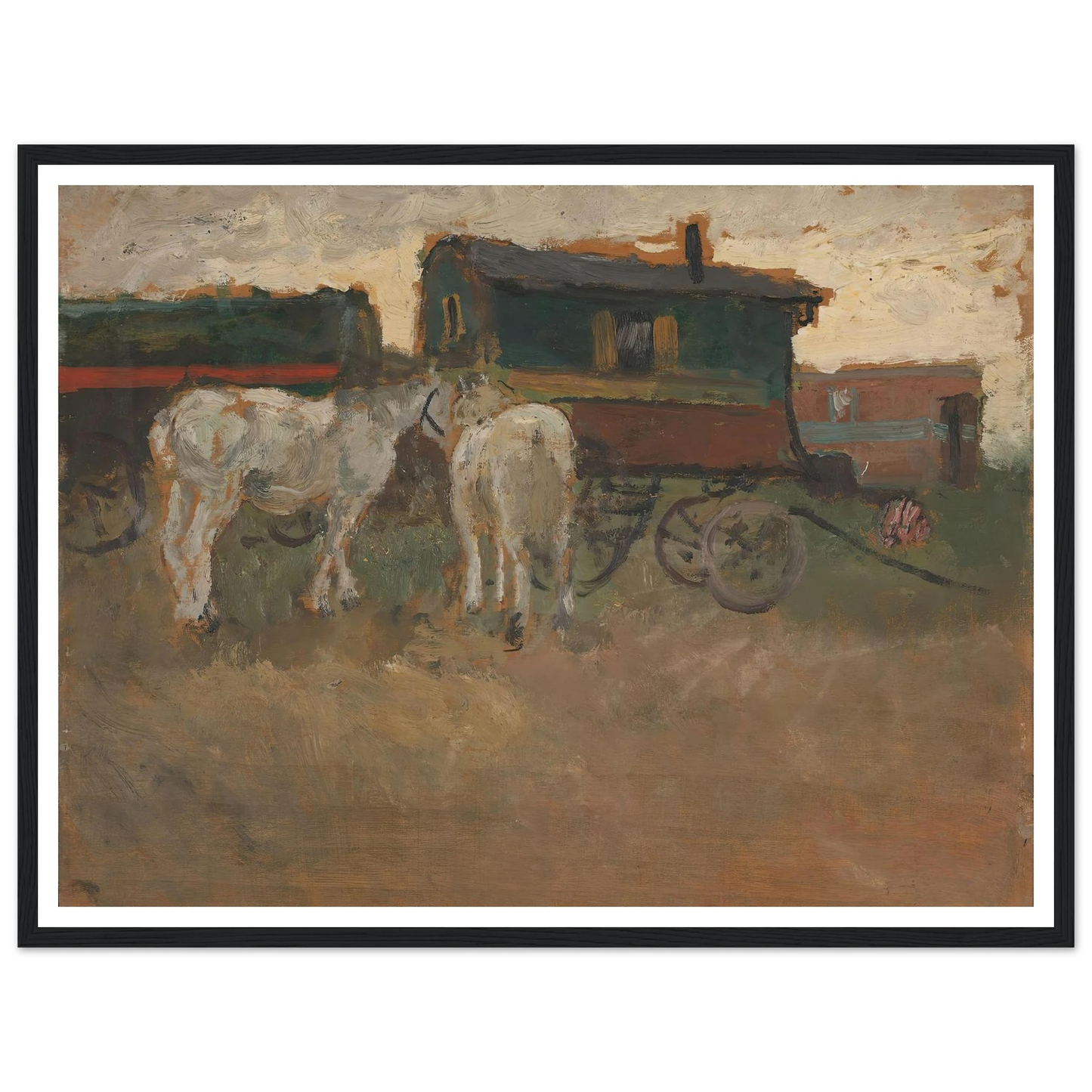 From Brittany (1901) Art Print | Frits Thaulow - Framed Poster - 30x40 cm / 12x16″ - Black frame