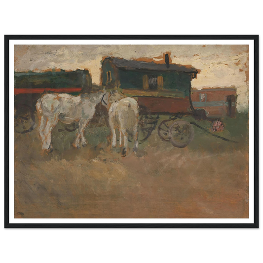 From Brittany (1901) Art Print | Frits Thaulow - Framed Poster - 30x40 cm / 12x16″ - Black frame