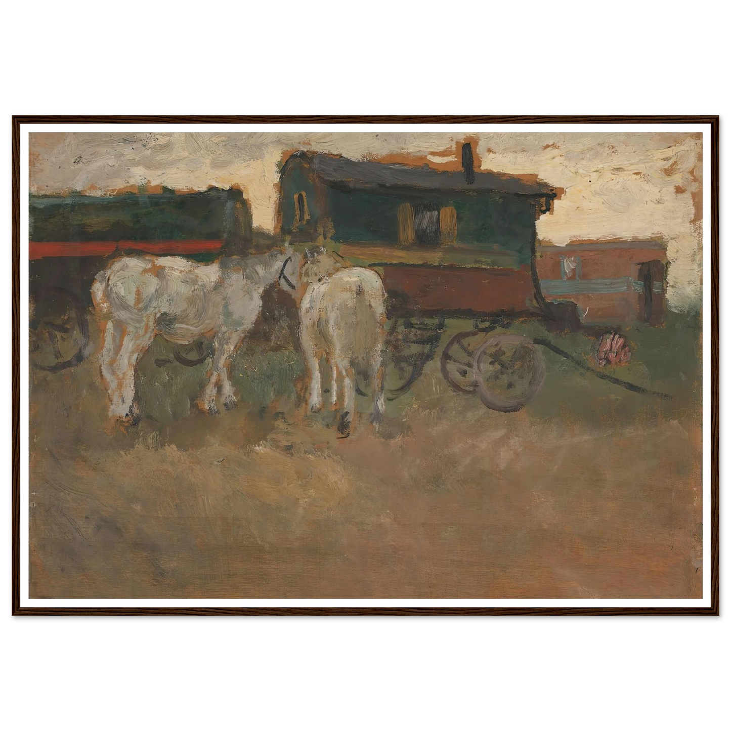 From Brittany (1901) Art Print | Frits Thaulow - Framed Poster - 30x40 cm / 12x16″ - Black frame