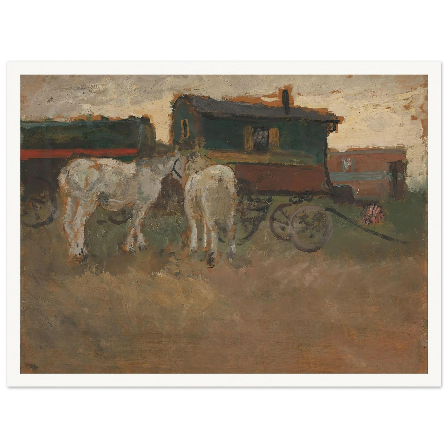 From Brittany (1901) Art Print | Frits Thaulow - Framed Poster - 30x40 cm / 12x16″ - Black frame