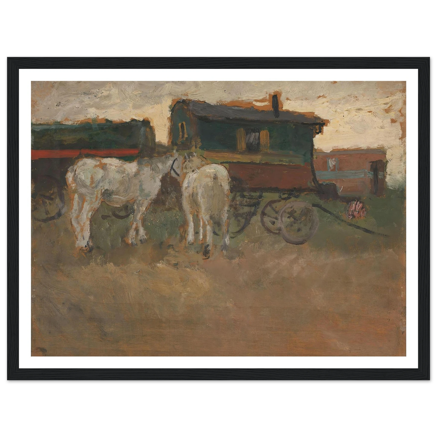 From Brittany (1901) Art Print | Frits Thaulow - Framed Poster - 30x40 cm / 12x16″ - Black frame