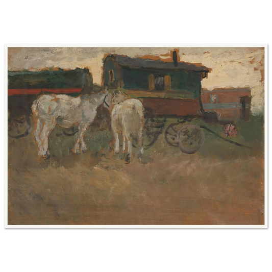 From Brittany (1901) Art Print | Frits Thaulow - Framed Poster - 30x40 cm / 12x16″ - Black frame