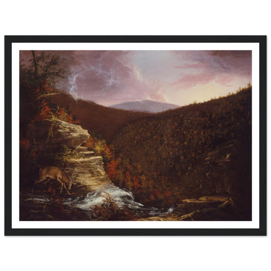 From the Top of Kaaterskill Falls (1826) Art Print | Thomas Cole - Framed Poster - 30x40 cm / 12x16″ - Black frame
