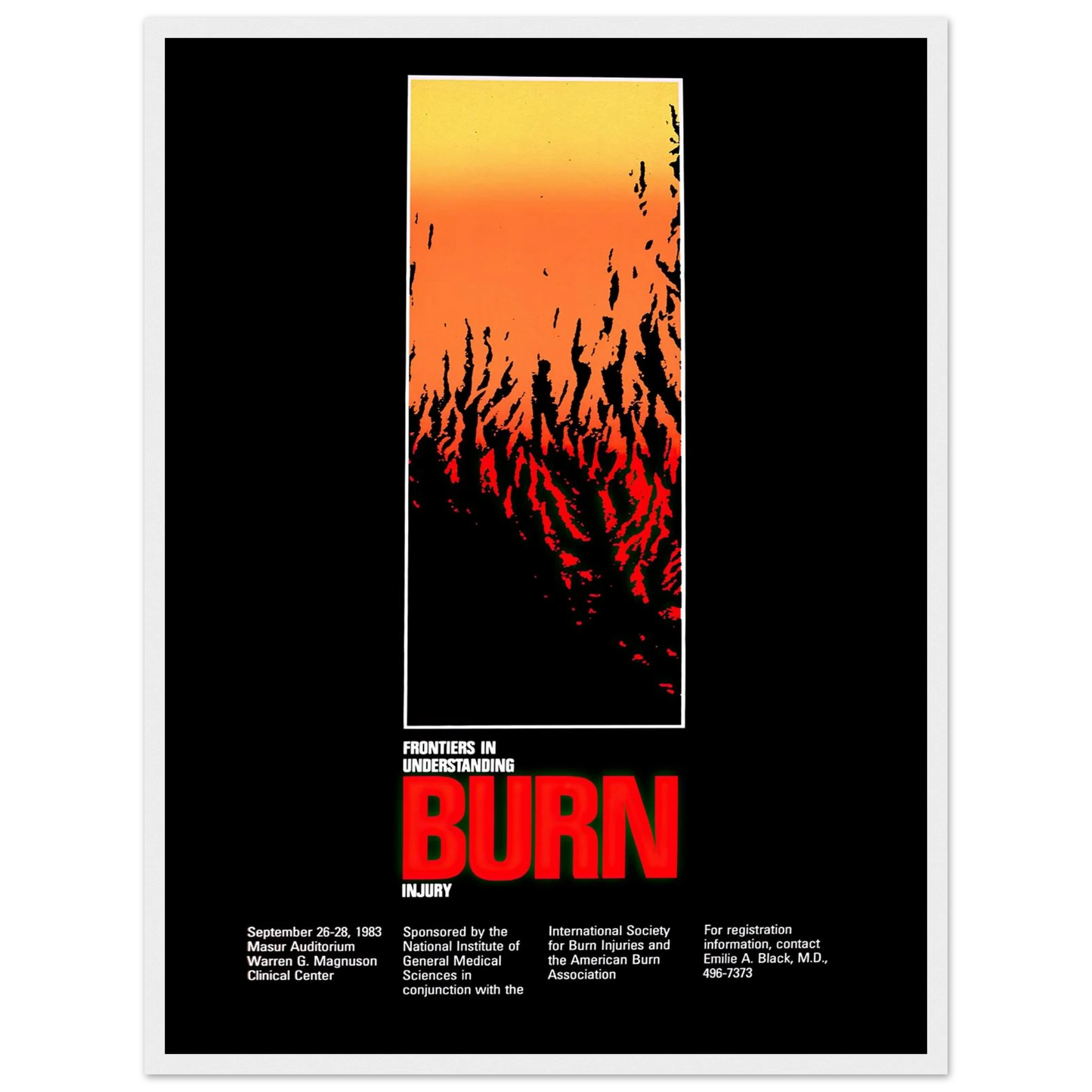 Frontiers in understanding burn injury (1983) Art Print | National Institutes of Health - Framed Poster - 30x40 cm / 12x16″ - Black frame