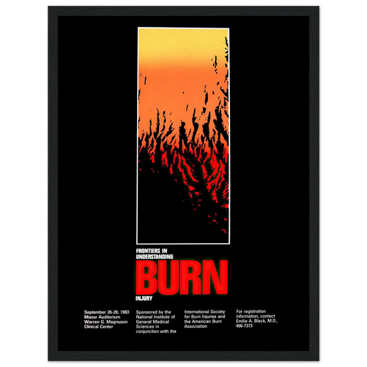 Frontiers in understanding burn injury (1983) Art Print | National Institutes of Health - Framed Poster - 30x40 cm / 12x16″ - Black frame