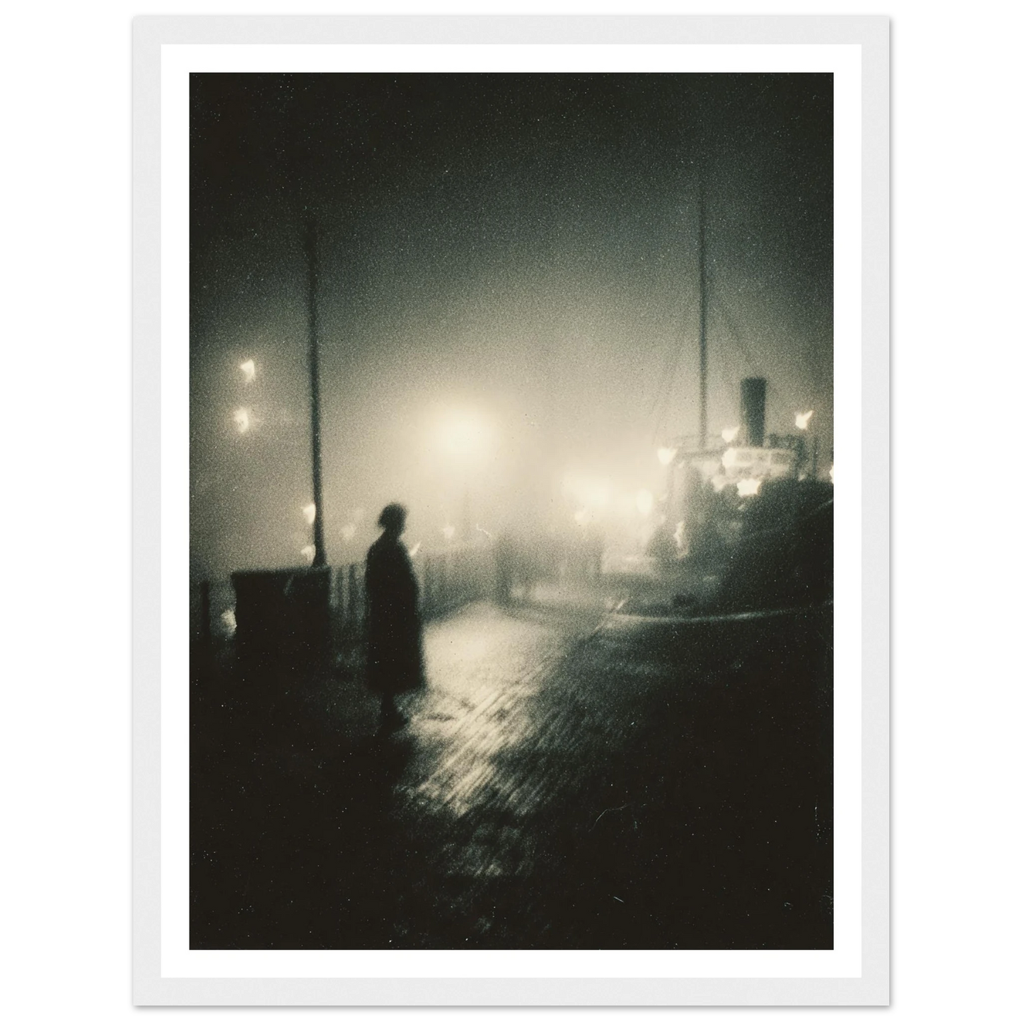 Frozen Port Night - Framed Poster - 30x40 cm / 12x16″ - Black frame