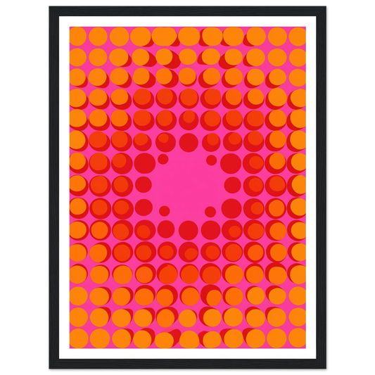 Fuchsia Vibration - Framed Poster - 30x40 cm / 12x16″ - Black frame