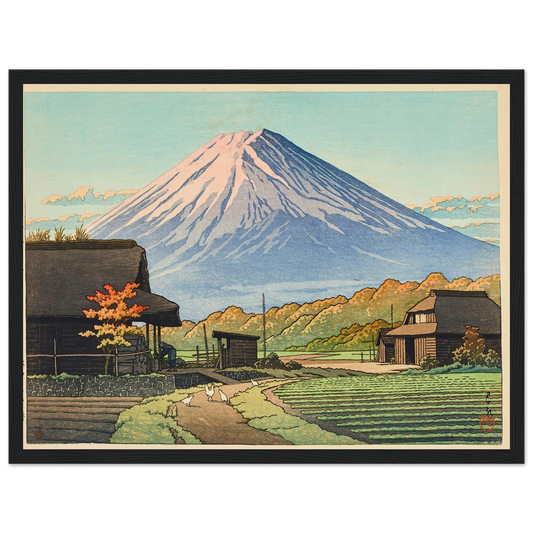 Funatsu no aki (Autumn in Funatsu) (1953) Art Print | Kawase Hasui - Framed Poster - 30x40 cm / 12x16″ - Black frame