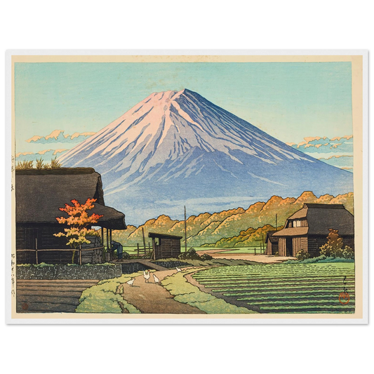 Funatsu no aki (Autumn in Funatsu) (1953) Art Print | Kawase Hasui - Framed Poster - 30x40 cm / 12x16″ - Black frame