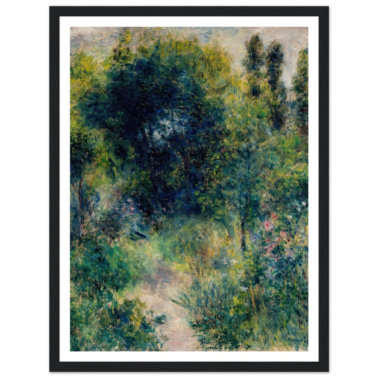 Garden (circa 1877) Art Print | Pierre Auguste Renoir - Framed Poster - 30x40 cm / 12x16″ - Black frame