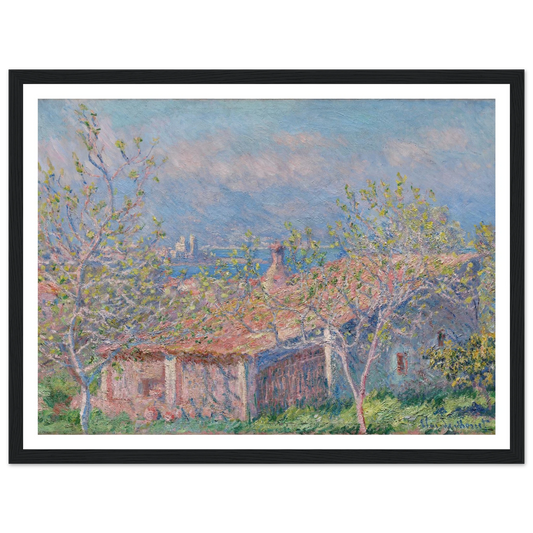 Gardener’s House at Antibes (1888) Art Print | Claude Monet - Framed Poster - 30x40 cm / 12x16″ - Black frame
