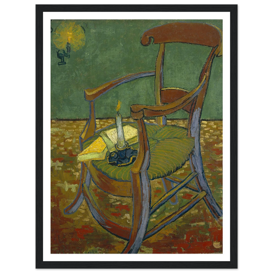 Gauguin’s Chair (1888) Art Print | Vincent van Gogh - Framed Poster - 30x40 cm / 12x16″ - Black frame