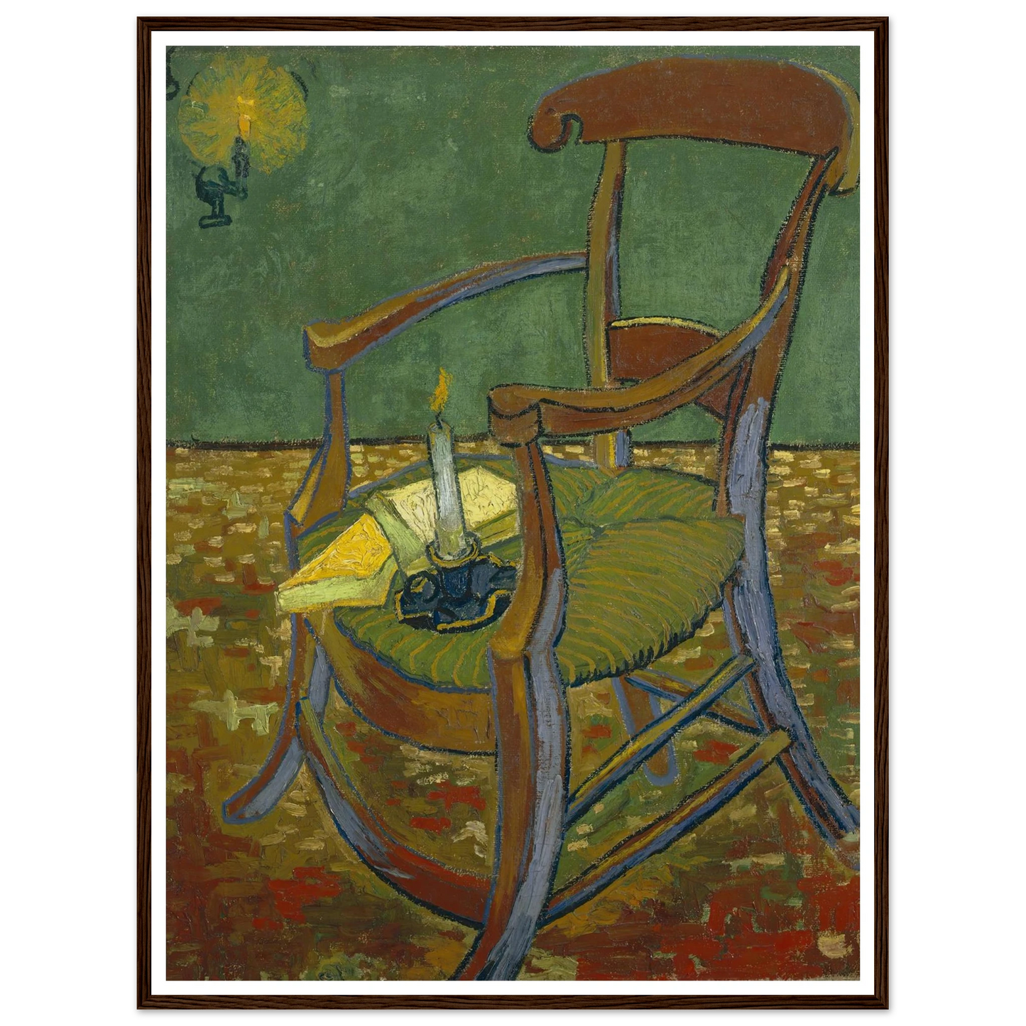 Gauguin’s Chair (1888) Art Print | Vincent van Gogh - Framed Poster - 30x40 cm / 12x16″ - Black frame
