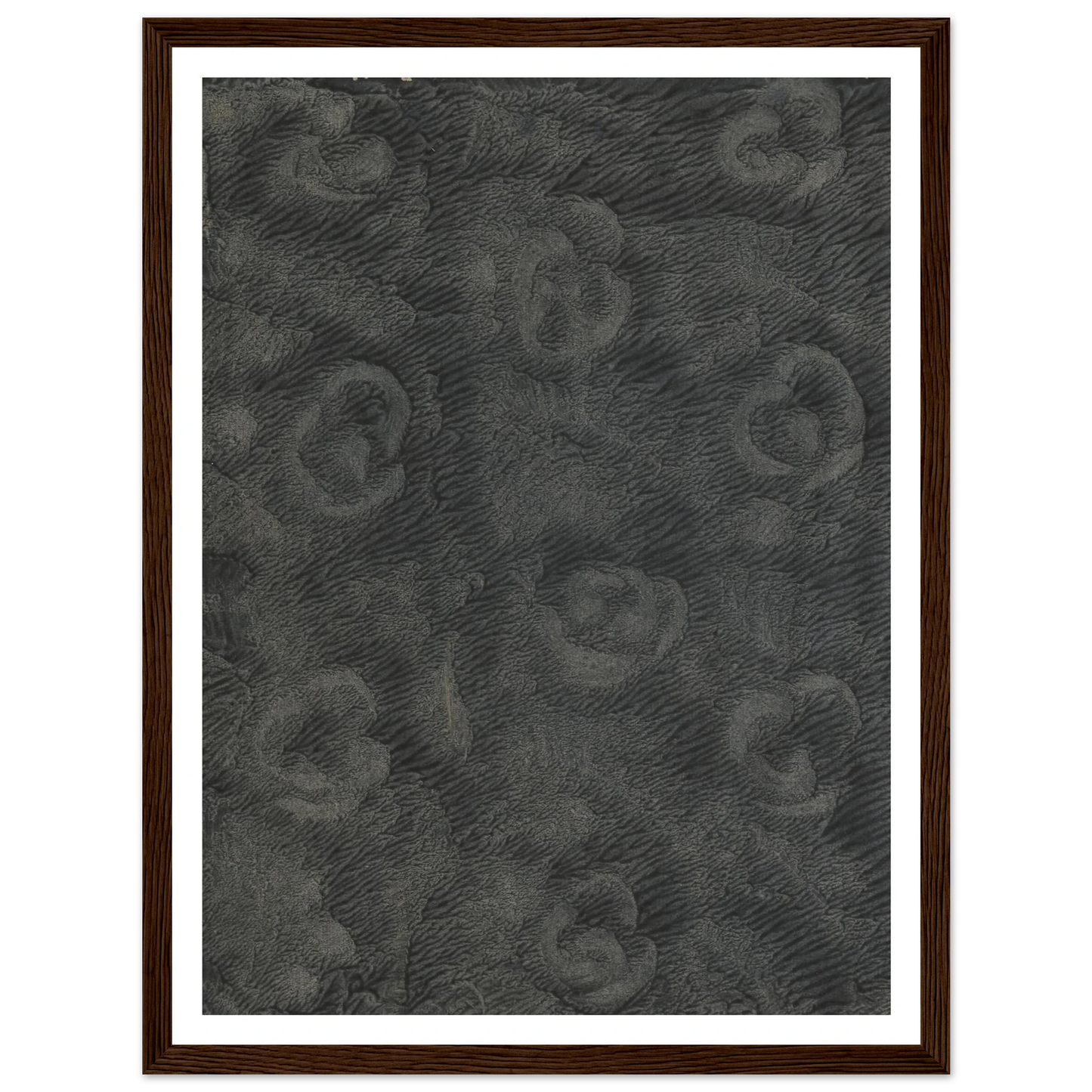 Geädertes Kleisterpapier (Blüten) (1890) Art Print | Anker Kyster - Framed Poster - 30x40 cm / 12x16″ - Black frame