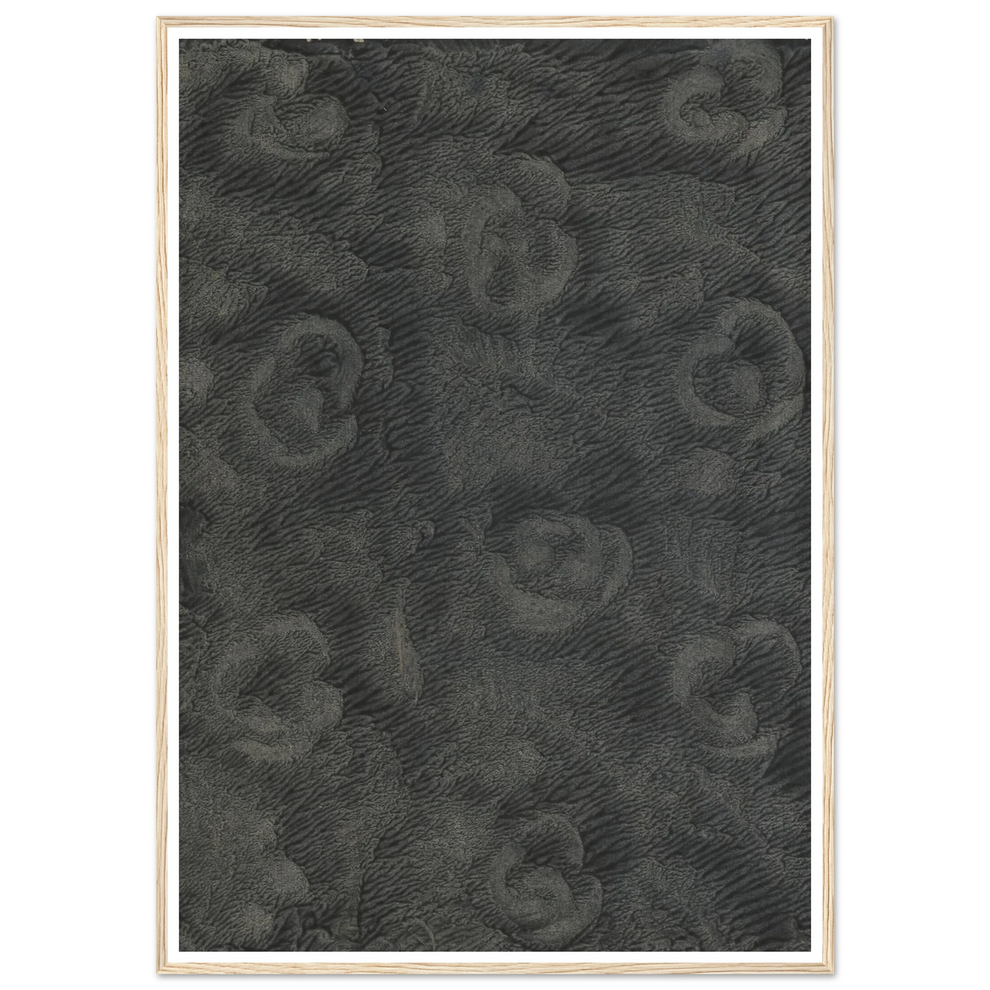 Geädertes Kleisterpapier (Blüten) (1890) Art Print | Anker Kyster - Framed Poster - 30x40 cm / 12x16″ - Black frame