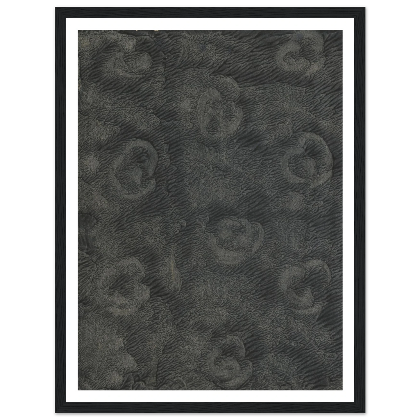 Geädertes Kleisterpapier (Blüten) (1890) Art Print | Anker Kyster - Framed Poster - 30x40 cm / 12x16″ - Black frame