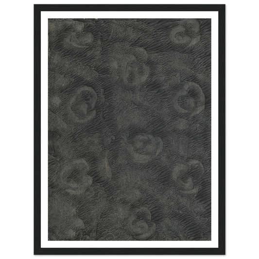 Geädertes Kleisterpapier (Blüten) (1890) Art Print | Anker Kyster - Framed Poster - 30x40 cm / 12x16″ - Black frame
