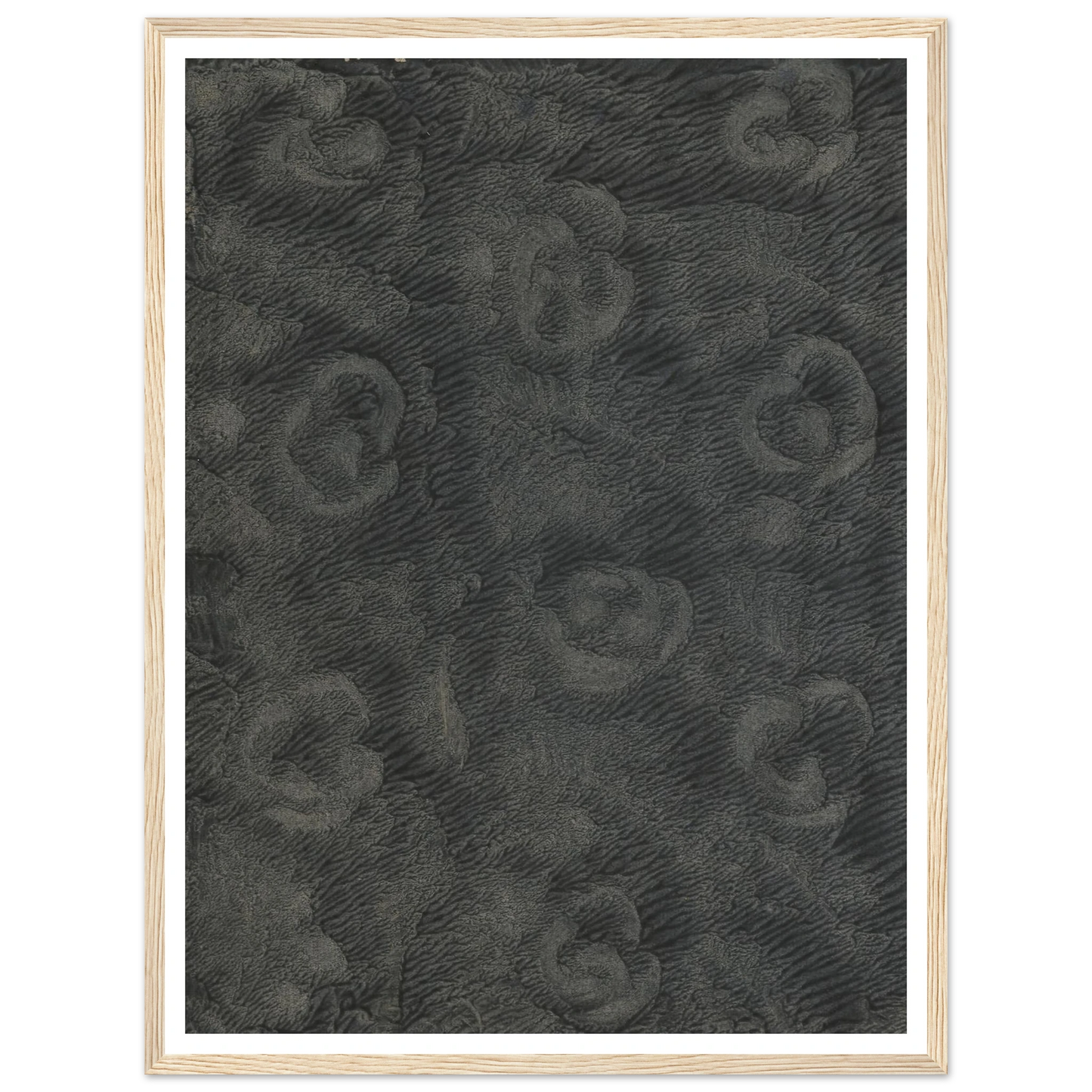 Geädertes Kleisterpapier (Blüten) (1890) Art Print | Anker Kyster - Framed Poster - 30x40 cm / 12x16″ - Black frame