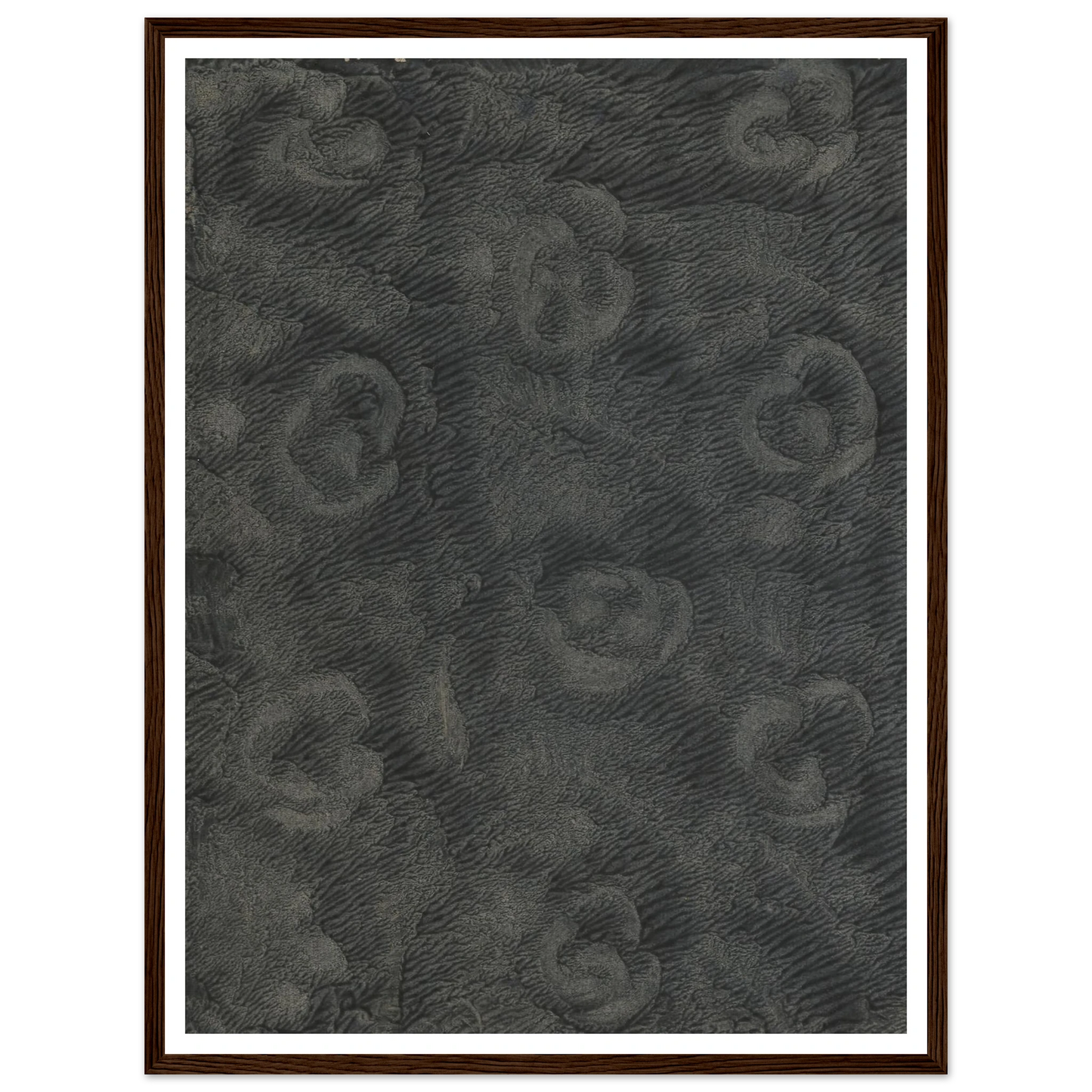 Geädertes Kleisterpapier (Blüten) (1890) Art Print | Anker Kyster - Framed Poster - 30x40 cm / 12x16″ - Black frame