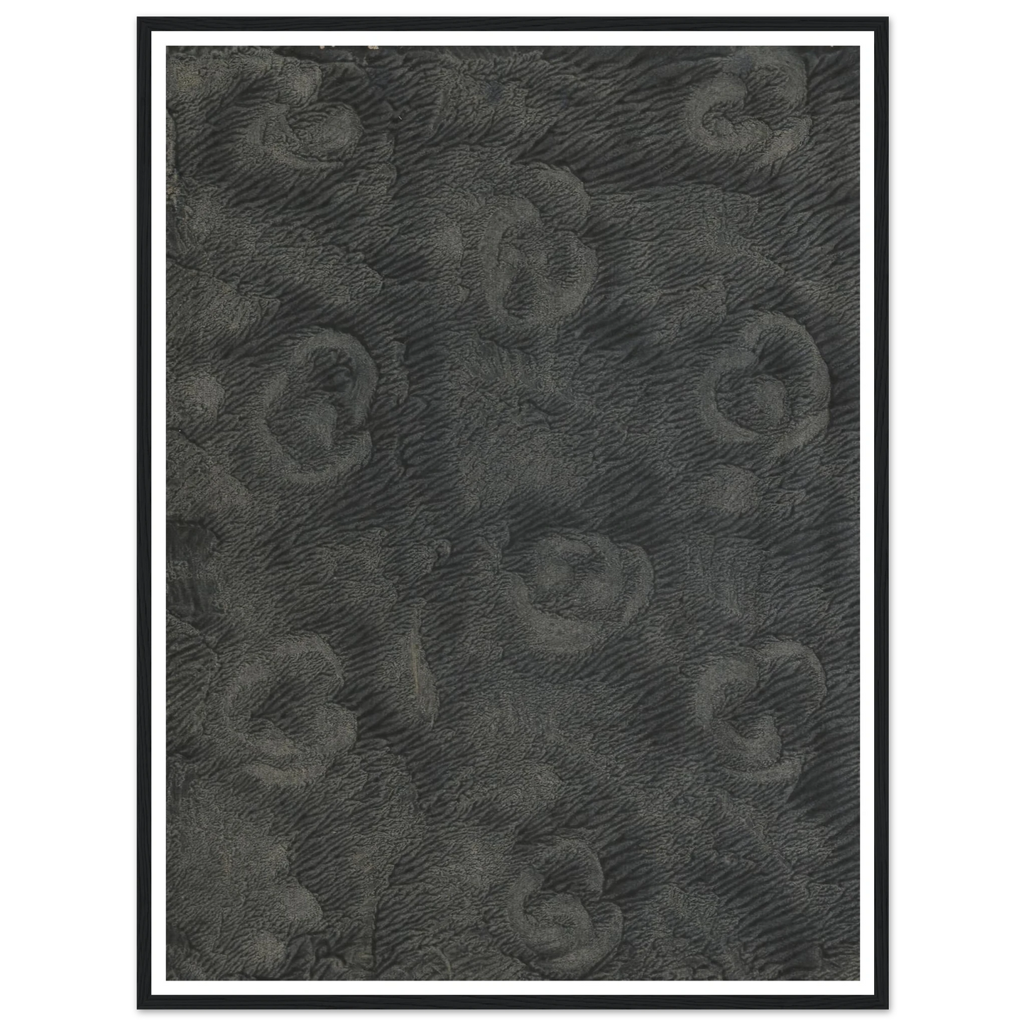 Geädertes Kleisterpapier (Blüten) (1890) Art Print | Anker Kyster - Framed Poster - 30x40 cm / 12x16″ - Black frame