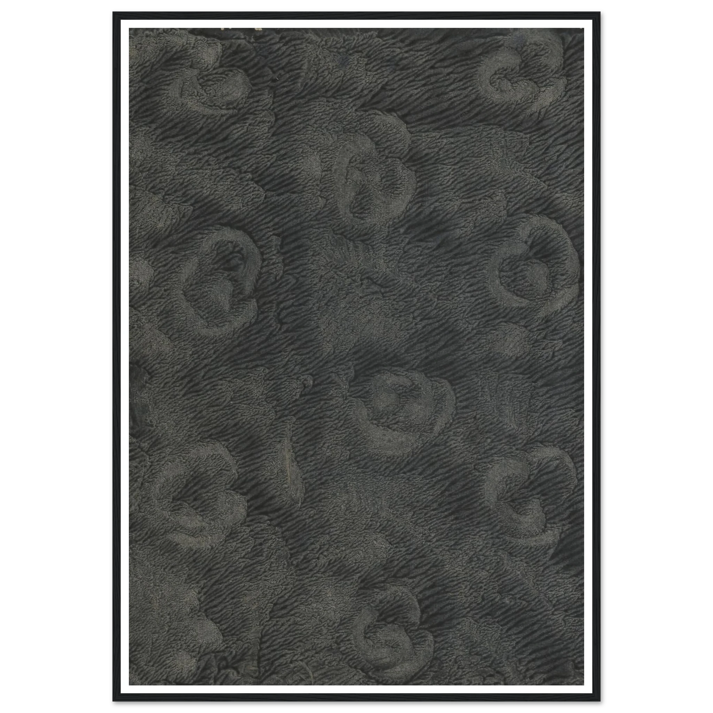 Geädertes Kleisterpapier (Blüten) (1890) Art Print | Anker Kyster - Framed Poster - 30x40 cm / 12x16″ - Black frame