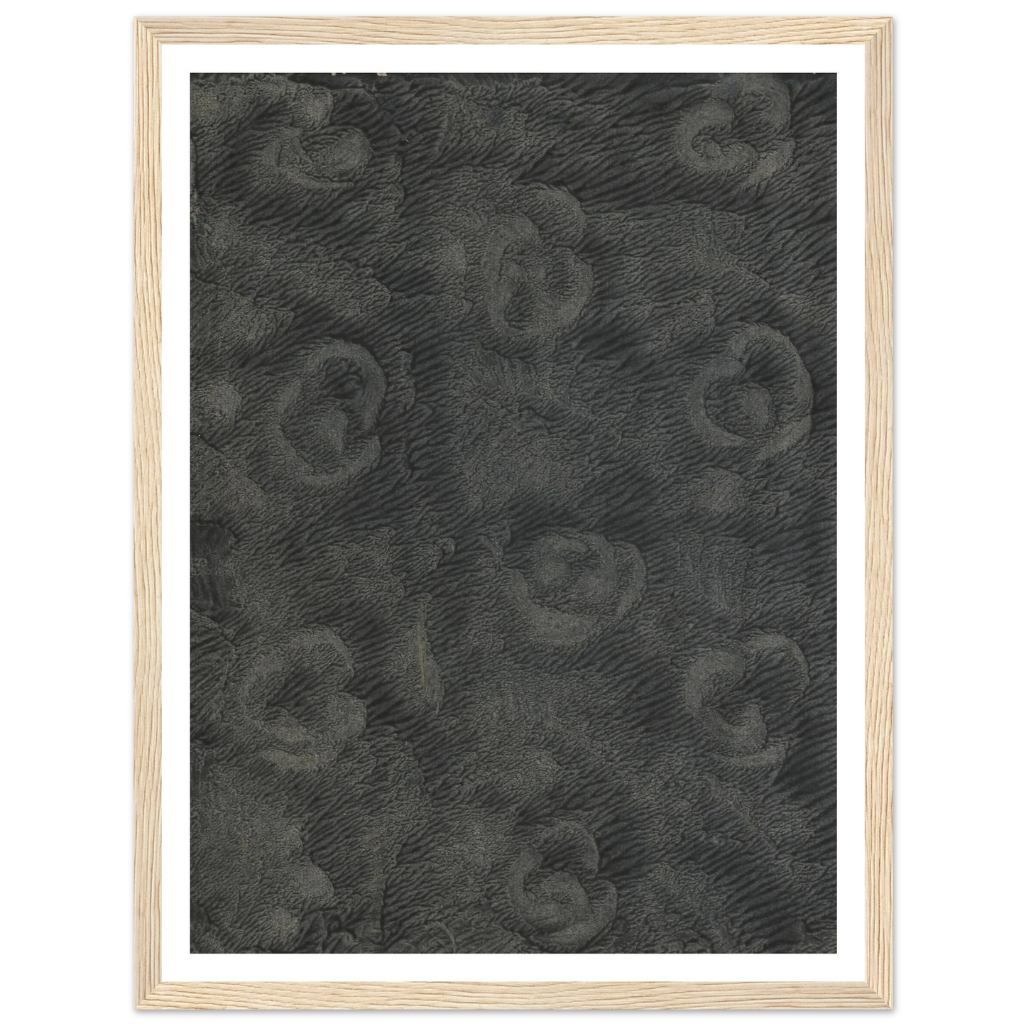 Geädertes Kleisterpapier (Blüten) (1890) Art Print | Anker Kyster - Framed Poster - 30x40 cm / 12x16″ - Black frame