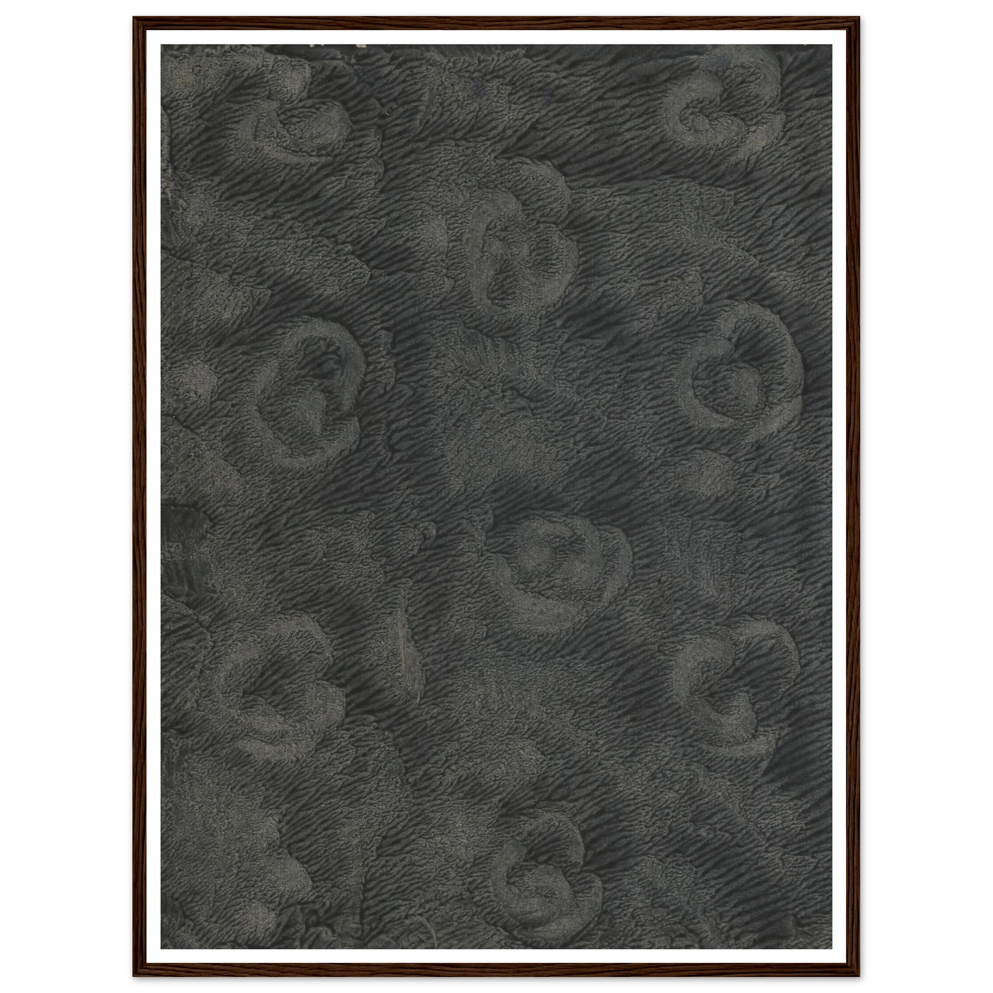 Geädertes Kleisterpapier (Blüten) (1890) Art Print | Anker Kyster - Framed Poster - 30x40 cm / 12x16″ - Black frame