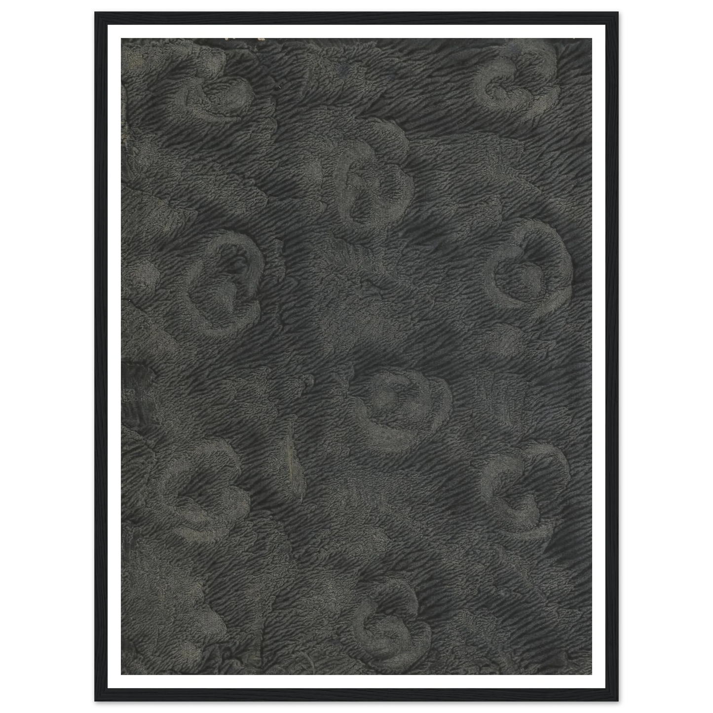 Geädertes Kleisterpapier (Blüten) (1890) Art Print | Anker Kyster - Framed Poster - 30x40 cm / 12x16″ - Black frame