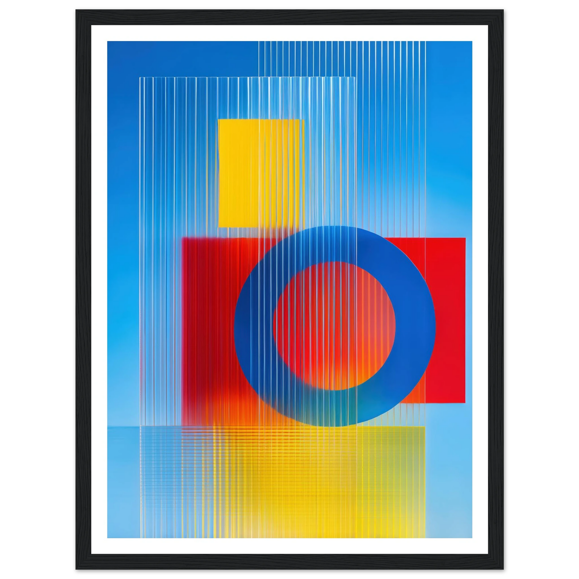 Geometric Balance - Framed Poster - 30x40 cm / 12x16″ - Black frame