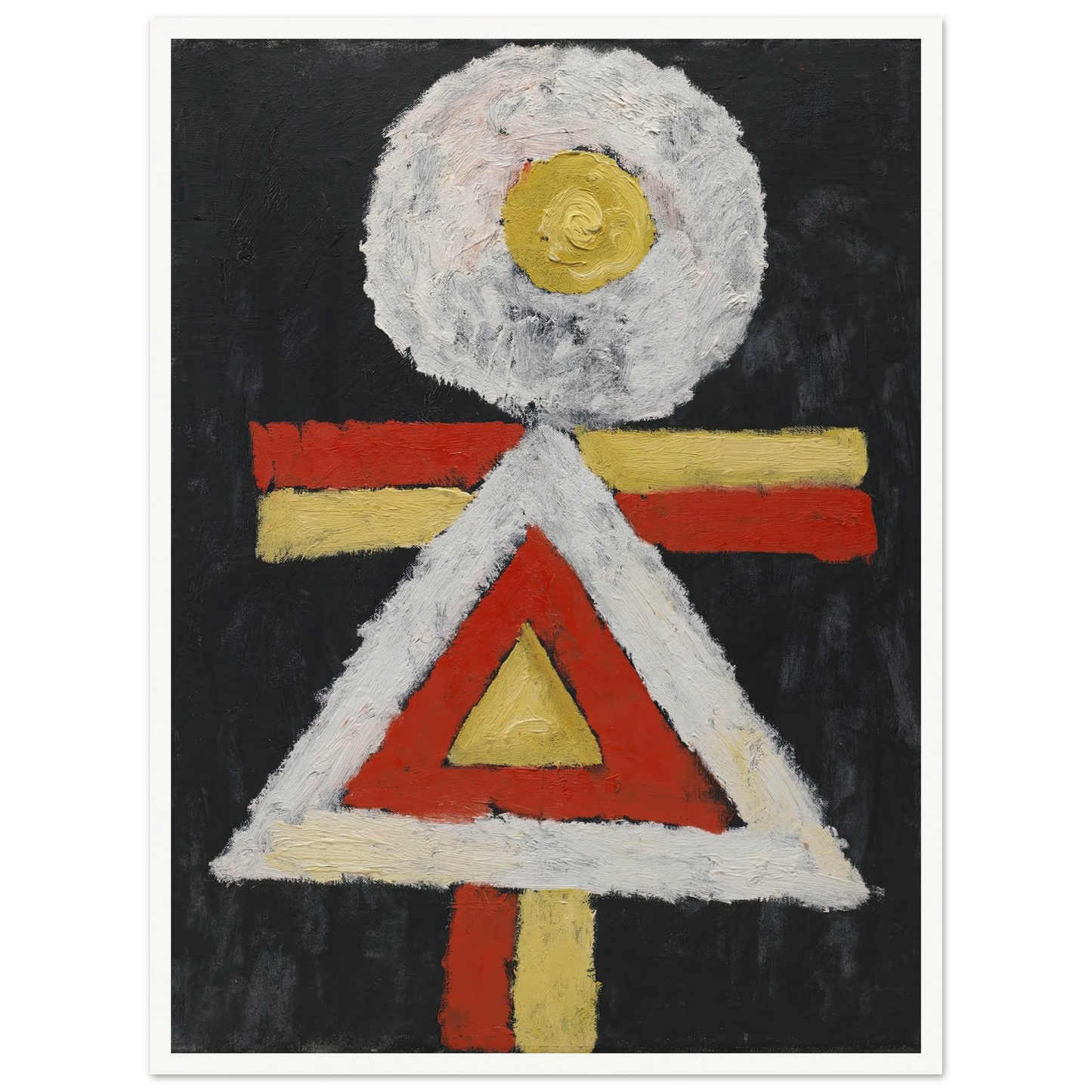 Geometric Figure (1889 – 1943) Art Print | Marsden Hartley - Framed Poster - 30x40 cm / 12x16″ - Black frame