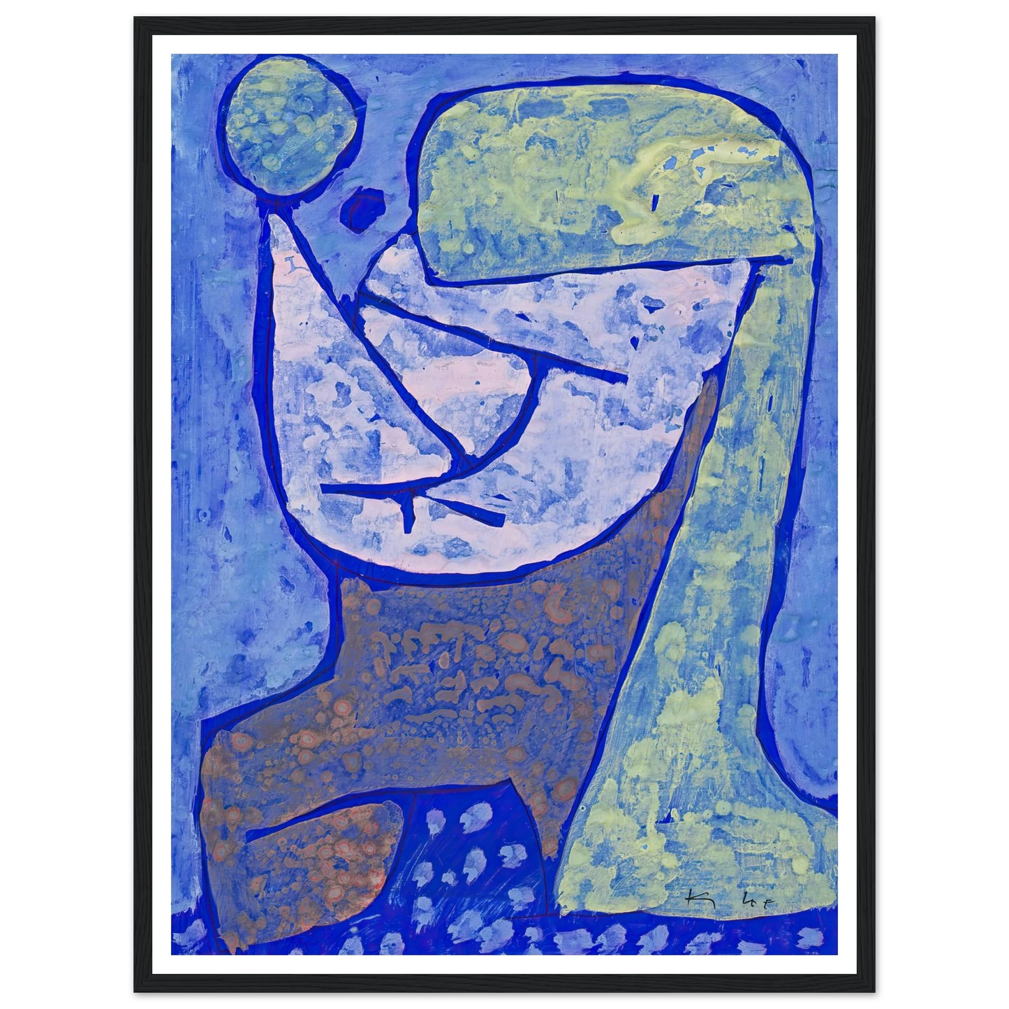 Gezeichnetes Mädchen (1939) Art Print | Paul Klee - Framed Poster - 30x40 cm / 12x16″ - Black frame