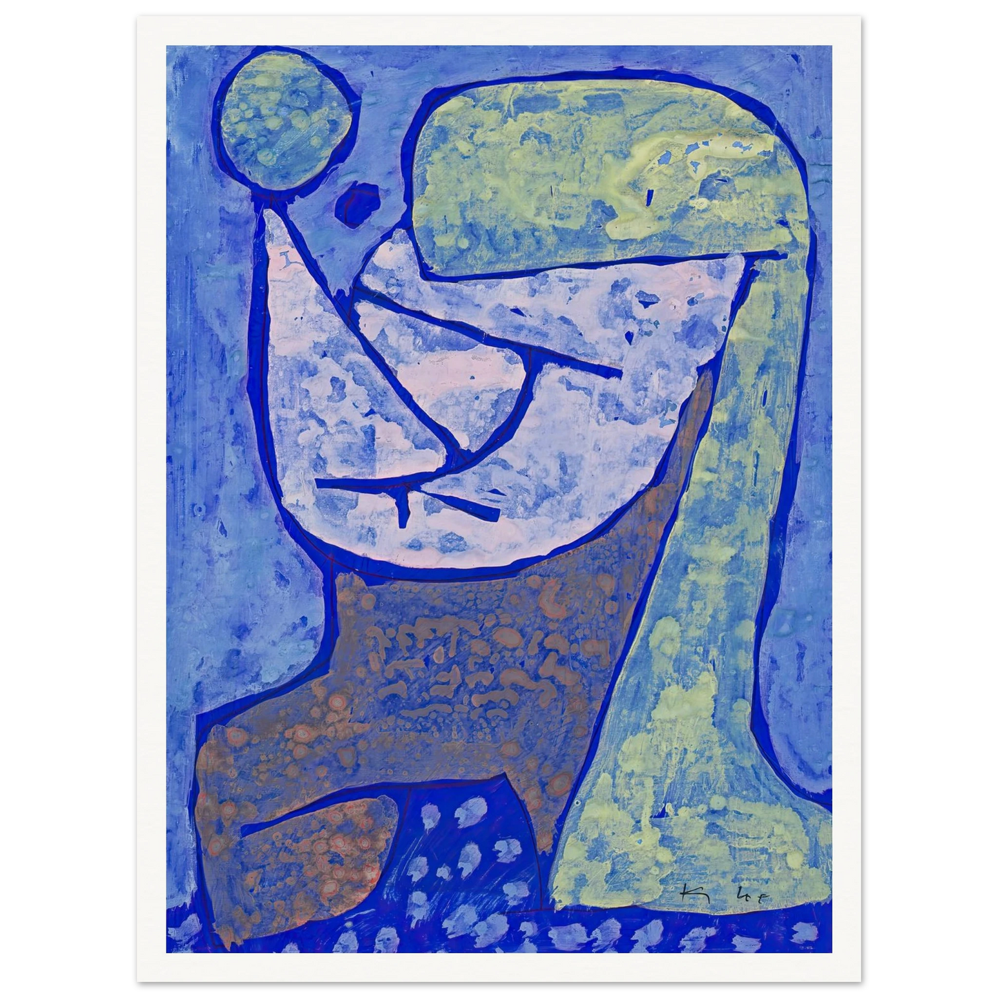 Gezeichnetes Mädchen (1939) Art Print | Paul Klee - Framed Poster - 30x40 cm / 12x16″ - Black frame