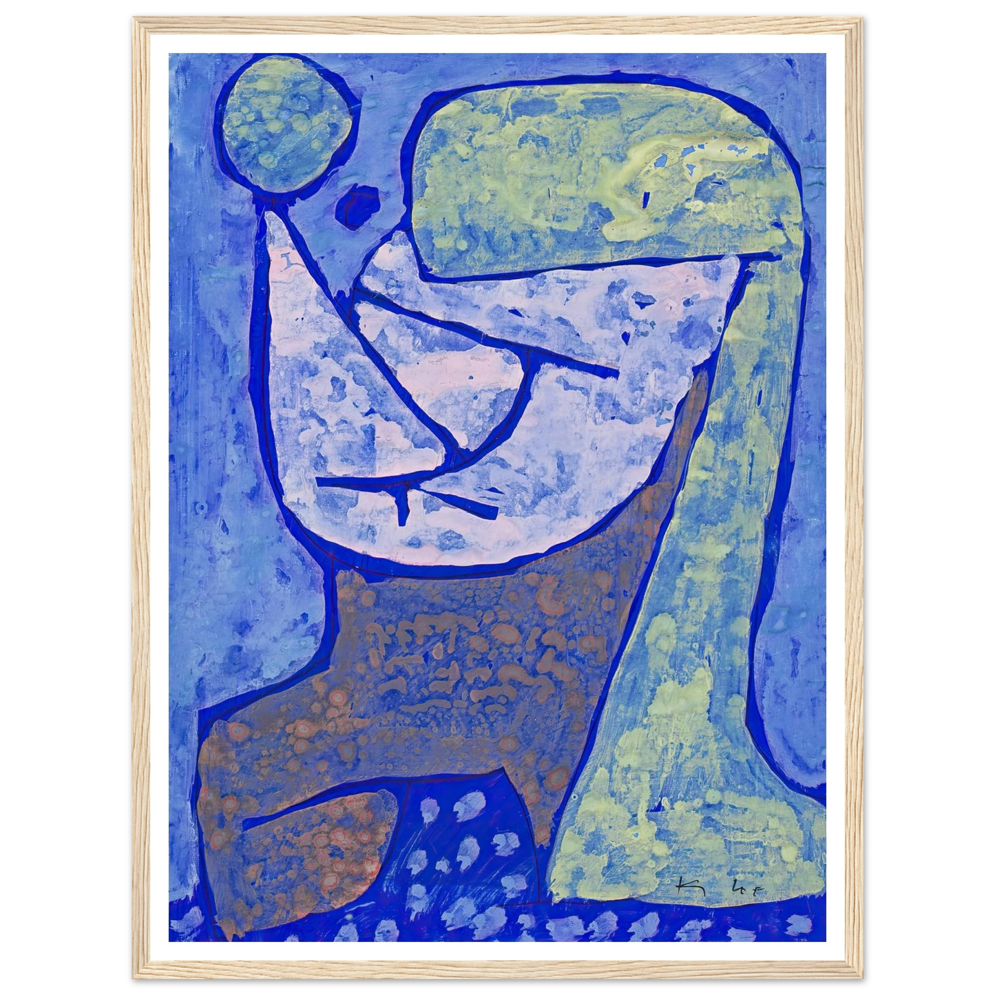 Gezeichnetes Mädchen (1939) Art Print | Paul Klee - Framed Poster - 30x40 cm / 12x16″ - Black frame