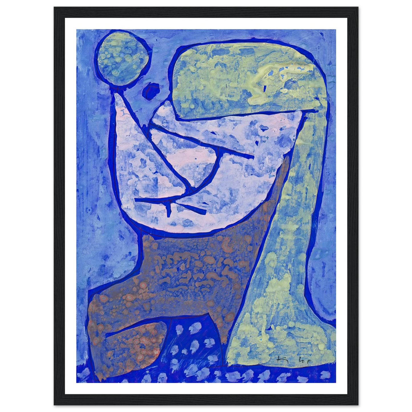 Gezeichnetes Mädchen (1939) Art Print | Paul Klee - Framed Poster - 30x40 cm / 12x16″ - Black frame