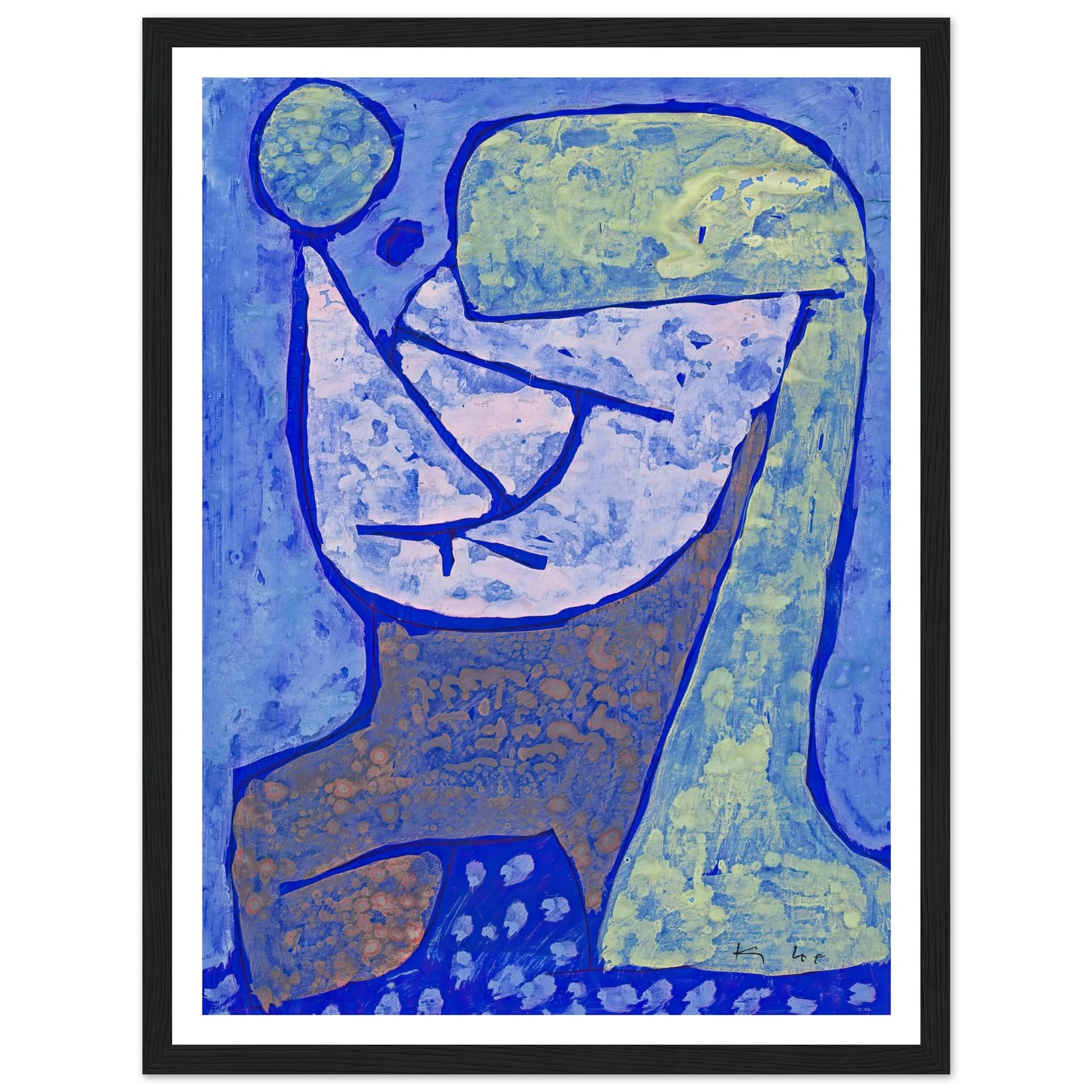 Gezeichnetes Mädchen (1939) Art Print | Paul Klee - Framed Poster - 30x40 cm / 12x16″ - Black frame