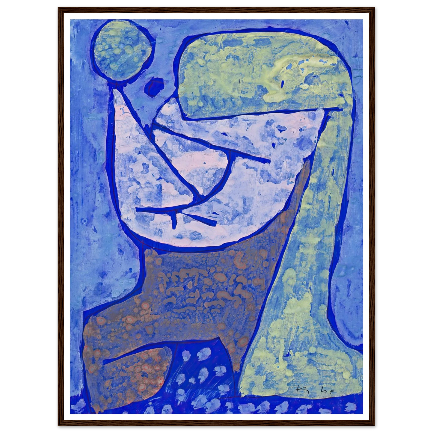 Gezeichnetes Mädchen (1939) Art Print | Paul Klee - Framed Poster - 30x40 cm / 12x16″ - Black frame