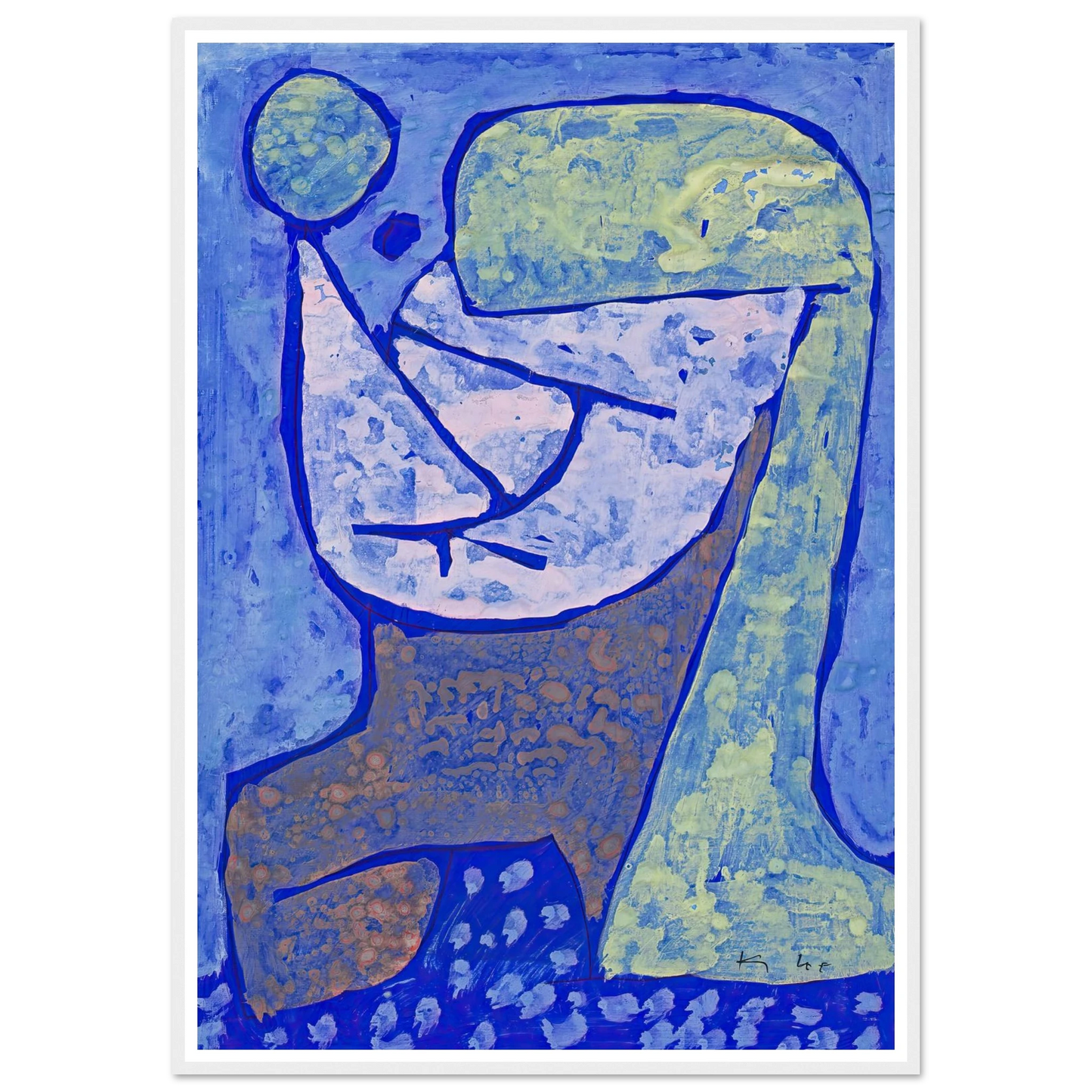 Gezeichnetes Mädchen (1939) Art Print | Paul Klee - Framed Poster - 30x40 cm / 12x16″ - Black frame