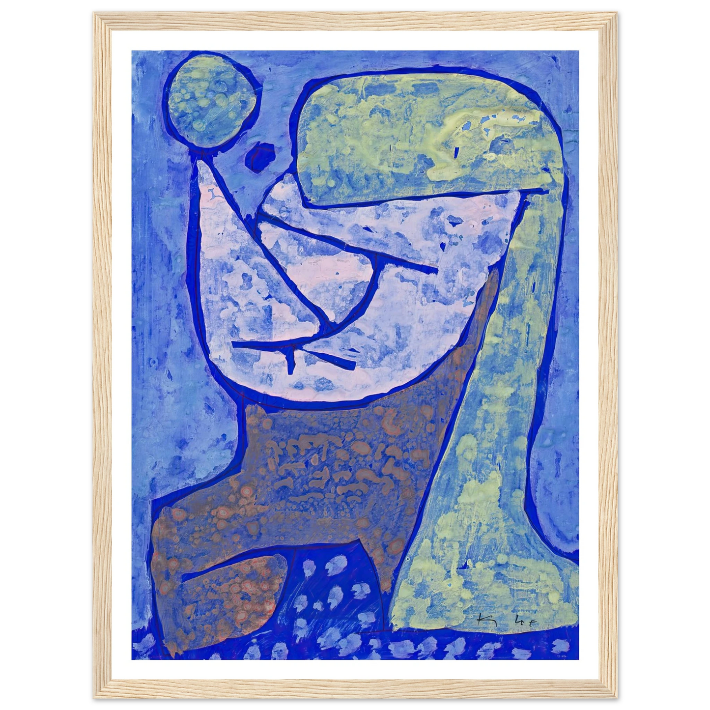 Gezeichnetes Mädchen (1939) Art Print | Paul Klee - Framed Poster - 30x40 cm / 12x16″ - Black frame