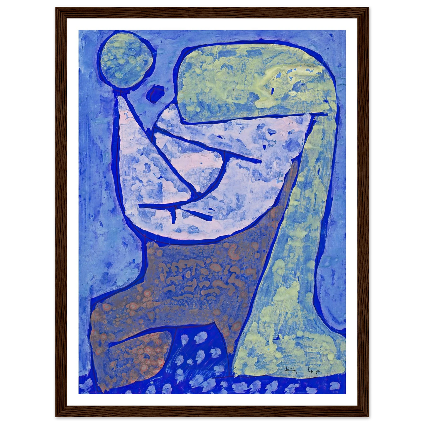 Gezeichnetes Mädchen (1939) Art Print | Paul Klee - Framed Poster - 30x40 cm / 12x16″ - Black frame