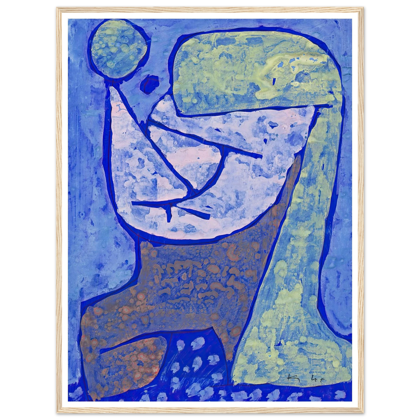 Gezeichnetes Mädchen (1939) Art Print | Paul Klee - Framed Poster - 30x40 cm / 12x16″ - Black frame