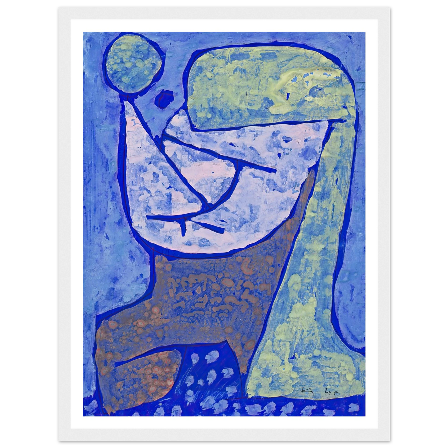 Gezeichnetes Mädchen (1939) Art Print | Paul Klee - Framed Poster - 30x40 cm / 12x16″ - Black frame