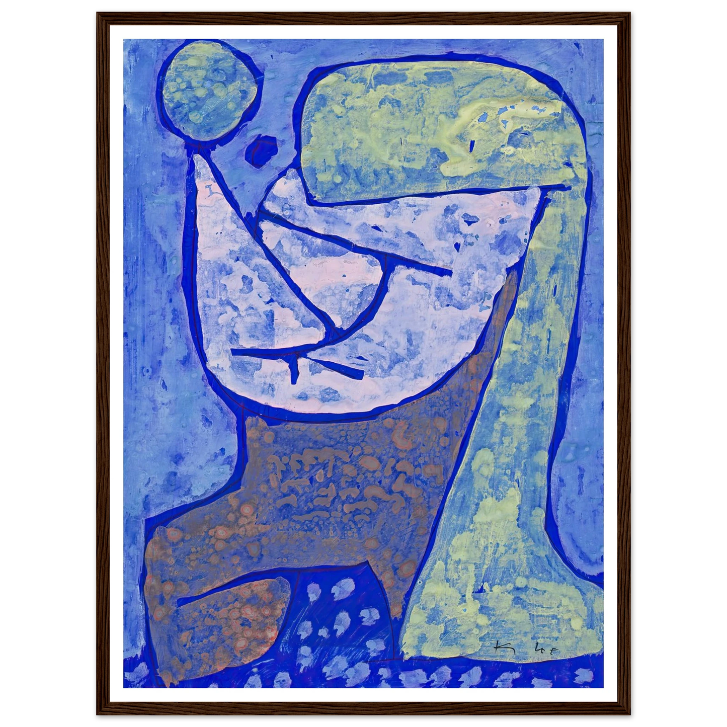 Gezeichnetes Mädchen (1939) Art Print | Paul Klee - Framed Poster - 30x40 cm / 12x16″ - Black frame