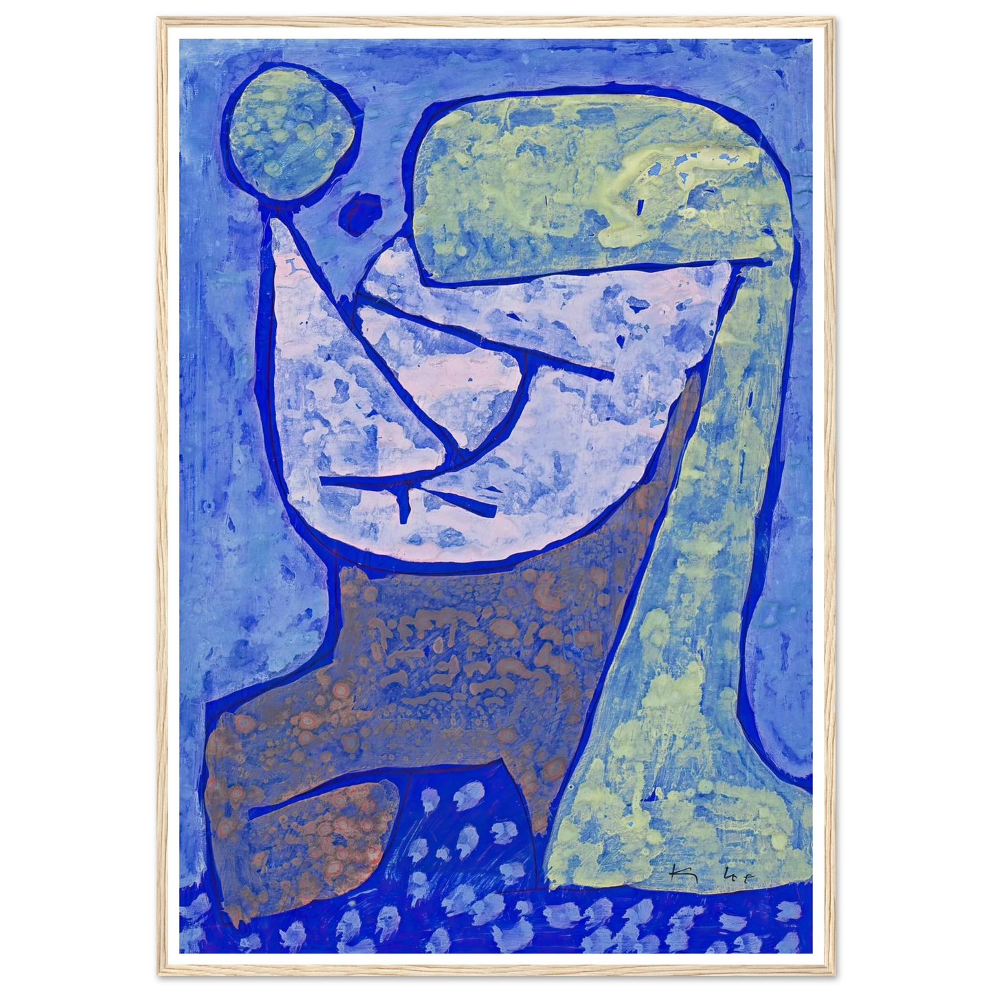 Gezeichnetes Mädchen (1939) Art Print | Paul Klee - Framed Poster - 30x40 cm / 12x16″ - Black frame