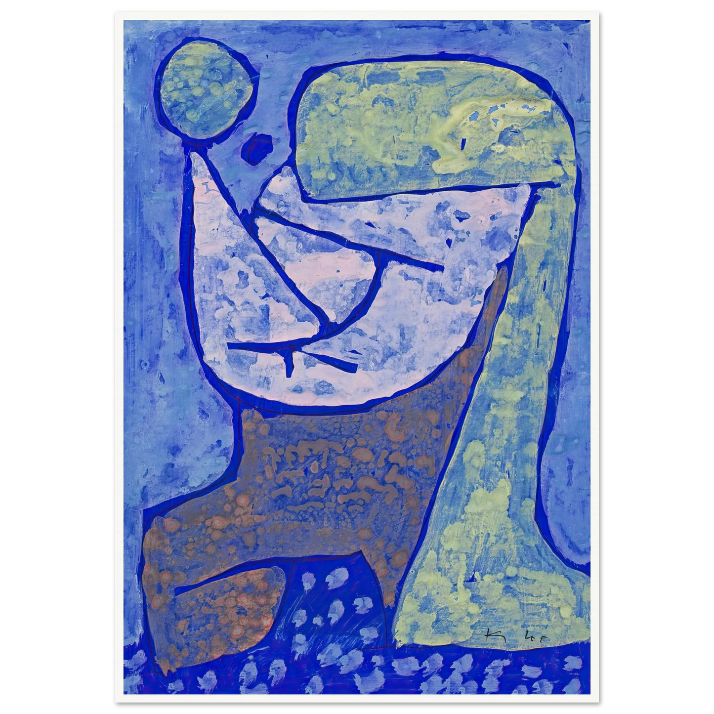 Gezeichnetes Mädchen (1939) Art Print | Paul Klee - Framed Poster - 30x40 cm / 12x16″ - Black frame